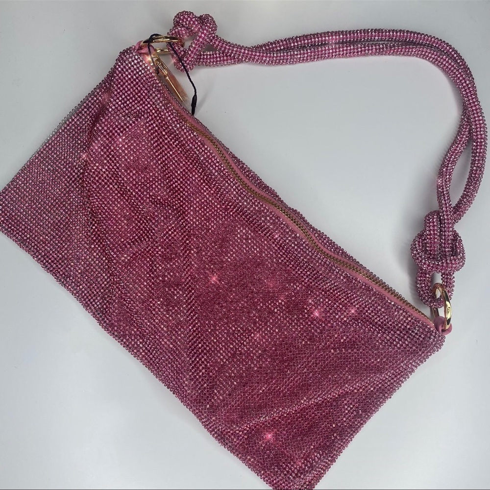 Pink rhinestone handbag